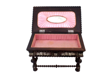 Guarda joias em madeira de pau santo com termidos